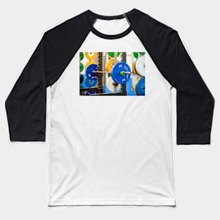 Barbells and plates Baseball T-Shirt